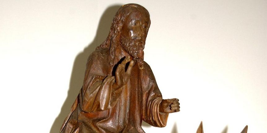 Detailbild von Jesus auf dem Palmesel