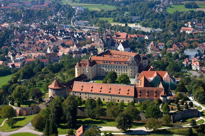Ellwangen Palace, Aerial view