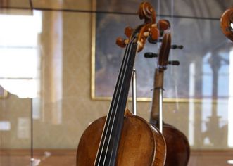 Violine im Musikzimmer von Schloss ob Ellwangen